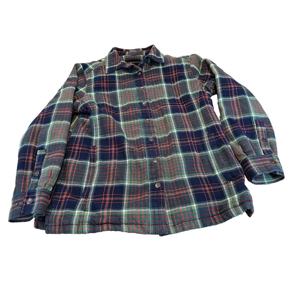 Insulated Duluth Trading‎ Co. Plaid Flannel And Quilted Lined Jacket Size XS